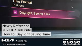 Refreshed 2023 Kia Telluride  How To Adjust Clock For Daylight Saving Time [upl. by Yzeerb]