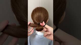 Korean style casual low ponytail Hairstyle hairstyle shorts ponytailhairstyle [upl. by Lilas]