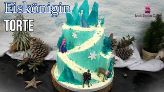 Eiskönigin Torte selber machen  Frozen Birthday CakeElsa Torte  ein Mädchentraum😍 [upl. by Iah]