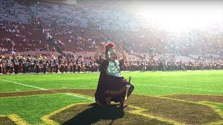 USC Trojan Marching Band Drum Major Pregame Stab amp Entrance [upl. by Nore]