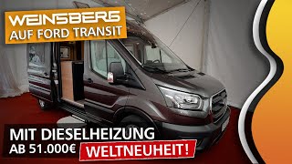 WEINSBERG Carabus 600 MQ 2023  NEUER Camper Van auf FORD Transit  WELTNEUHEIT [upl. by Pitts]