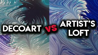 DecoArt Versus Artist Loft  Premixed Paint SHOWDOWN WHO WILL WIN  Acrylic Pouring [upl. by Veradi]