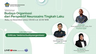 LIVE  Webinar Budaya Organisasi dari Perspektif Neurosains Tingkah Laku [upl. by Lexa213]