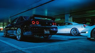 O o Nightrun o O  1995 R33 GTR  2020 R35 GTR  1992 C4 Corvette  Canon Eos R10 4K [upl. by Netsirc]