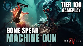 MACHINE GUN BONE SPEAR  Necromancer Build Guide Diablo 4 Season 2 [upl. by Tnarg]