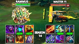 SEASON 14 RAMMUS vs MASTER YI FULL BUILD FIGHTS amp Best Moments [upl. by Submuloc]