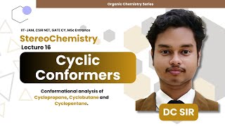 Stereochemistry Lec 16  Conformational Analysis of Cyclopropane cyclobutane and Cyclopentane [upl. by Delcina868]