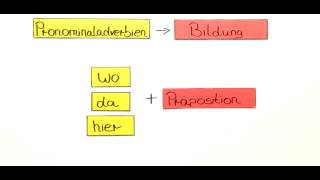 Pronominaladverbien  Deutsch  Grammatik [upl. by Aremihc]