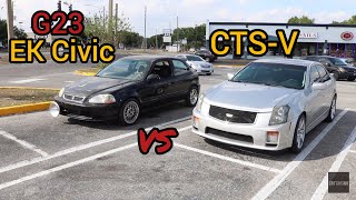 G23 VTEC EK Civic vs CTSV [upl. by Mian]