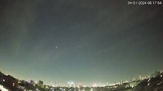 Timelapse Mexico City CDMX  Meteorito o Bólido vel real y a 15 4ENE24 0617 hrs SUR [upl. by Bambie]