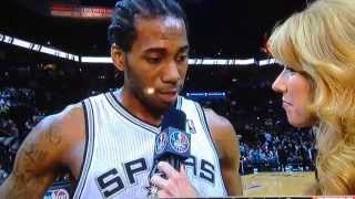 Kawhi Leonards first halftime interview on National TV [upl. by Dyraj816]