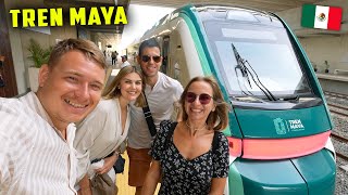 EXTRANJEROS ESTAN EN SHOCK al SUBIR a TREN MAYA por PRIMERA VEZ en MÉXICO 🇲🇽 [upl. by Dnumyar]