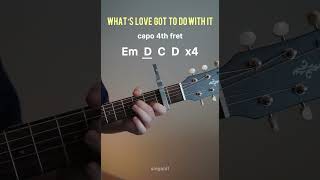 What’s Love Got To Do With It  Tina Turner  Guitar Tutorial shorts tutorial guitar [upl. by Eniffit]