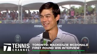 Mackie McDonald Discusses Partnership With Ben Shelton Toronto 1R Win [upl. by Catto]