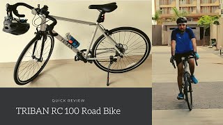 TRIBAN RC 100 Road Bike For Beginner2020 REVIEW  Decathlon Surat [upl. by Atinuaj]