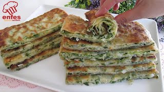 DENEDÄ°KTEN SONRAâ© HERKES BU BÃ–REÄžÄ°NðŸ˜‹ LEZZETÄ°NE BAYILDI ðŸ‘EN KOLAYINDAN TAVADA OTLU BÃ–REK TARÄ°FÄ° [upl. by Florette]