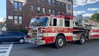 Passaic NJ Fire Department Ladder 1 Engine 4 and Engine 1 Responding Paulison Ave at Broadway [upl. by Ym]