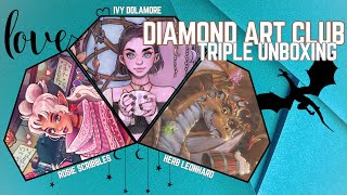 Diamond Art Club Triple Unboxing [upl. by Eneladgam]