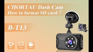 How to insert and format the SD card on Dash Cam BT13 [upl. by Adlee153]