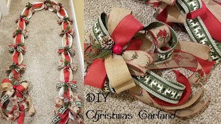 Making A Christmas Garland  DIY Christmas Garland  Christmas Decor 2020 [upl. by Aisatnaf]