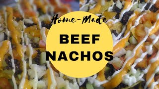 Beef Nachos  Easy HomeMade Snack Recipe [upl. by Ajiat]