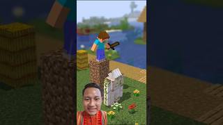 steve hited iron golem from above minecraft minecraftgameplay shorts games [upl. by Anstice]