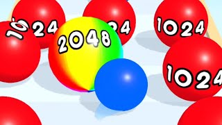 Merge ball with the bigger ball and make 2048 ball run number [upl. by Ijuy]