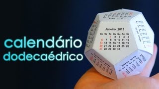 Como fazer um calendário 3D de 12 pentágonos calendário dodecaédrico [upl. by Idroj]