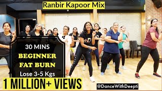 DWD97  30mins Daily  Beginner Bollywood Dance Workout  Ranbir Kapoor Mix  dancewithdeepti [upl. by Hnirt]