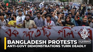 Bangladesh protests intensify as demonstrators demand PM Hasinas resignation [upl. by Nairot]