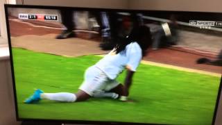 Gomis goal vs Man Utd with Romero looking crap 30815 [upl. by Vergil]