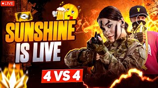 🔴LIVE FREE FIRE LIVE 1 VS 4 GUILD TEST😎WITH SUNSHINE freefirelive shortslive nonstopgaming [upl. by Ponzo]