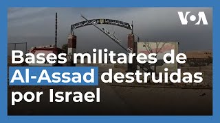 La VOA llegó a las bases militares de AlAssad destruidas por Israel [upl. by Annauqaj]