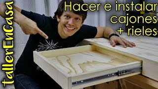 Como hacer cajones e instalar correderasrieles ¿solo con un taladro [upl. by Peterman775]