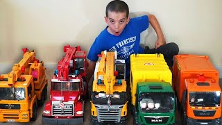 Crane Toys for Kids  Crane Truck Pretend Play  Trucks  COMPILATION  JackJackPlays [upl. by Vicki]