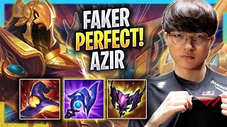 FAKER PERFECT GAME WITH AZIR  T1 Faker Plays Azir MID vs Akshan  Season 2023 [upl. by Hgalehs]