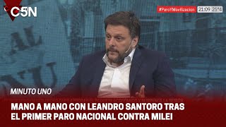 LEANDRO SANTORO ¨Ayer en COMISIÓN se FIRMÓ una HOJA en BLANCO¨ [upl. by Adolphe170]