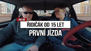 POPRVÉ ZA VOLANTEM  PRVNÍ JÍZDA  JAK NA AUTOŠKOLU  ŘIDIČÁK OD 15 LET [upl. by Luce]