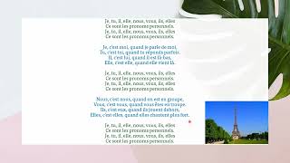 Chanson sur les pronoms personnels en français personal pronouns frenchSong [upl. by Dannica208]