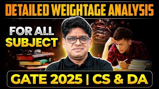 GATE 2025 Preparation  GATE 2025 Detailed Weightage Analysis For All Subject  CS amp DA [upl. by Juan]