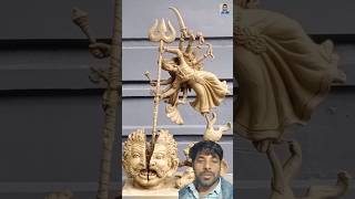 Unique Clay Durga idol Design  Durga idol making Tutorial shorts durga durgamataidolmaking art [upl. by Ynatterb]