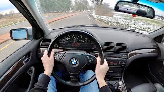 364000 Mile E46 BMW 323i Manual Sedan  POV Ownership Review [upl. by Annayad272]