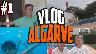 Vlog Algarve 1  1º Dia House Tour e Saltos na Piscina [upl. by Acilejna]