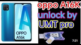 Oppo A16k Mtk CPU Letest Security Phone Unlock By UMT Oppo Mtk [upl. by Nine765]