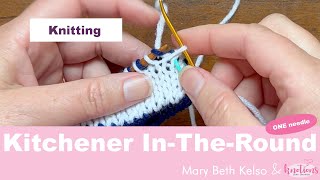 Kitchener Stitch intheround on One Needle Tutorial [upl. by Nasah]