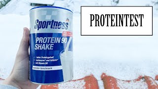 DM Sportness  Protein 90 Shakeneutraler Geschmack  EIWEISSTEST [upl. by Marijo]