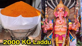 Khairatabad Ganesh 2023  2000 KG Motichur Laddu Making For Khairatabad Ganesh khairatabadladdu [upl. by Madancy]