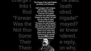 The Charge of the Light Brigade by Alfred Lord Tennyson tennyson poetry poem [upl. by Enitsyrk]