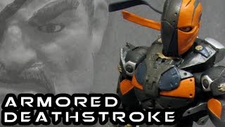 Custom ARMORED DEATHSTROKE Figure Review [upl. by Nasya]