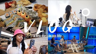 VLOG Shooting Content Sushi Lesson and Making TV  MIHLALI N [upl. by Aseeram]